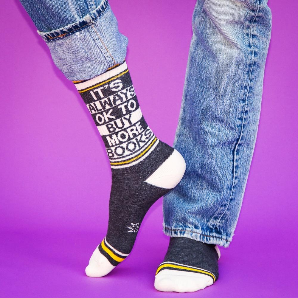 Gumball Poodle Socks & Tees It's Always ok to buy more books socks