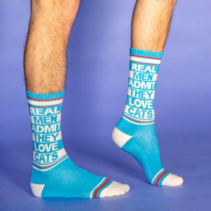 Gumball Poodle Socks & Tees Real Men Admit they Love Cats Socks