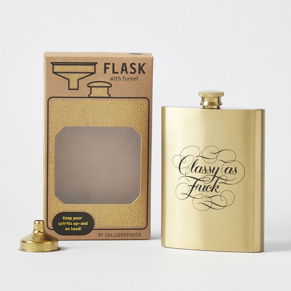 Hachette - Chronicle Books Drinkware & Mugs Classy as F-ck Flask