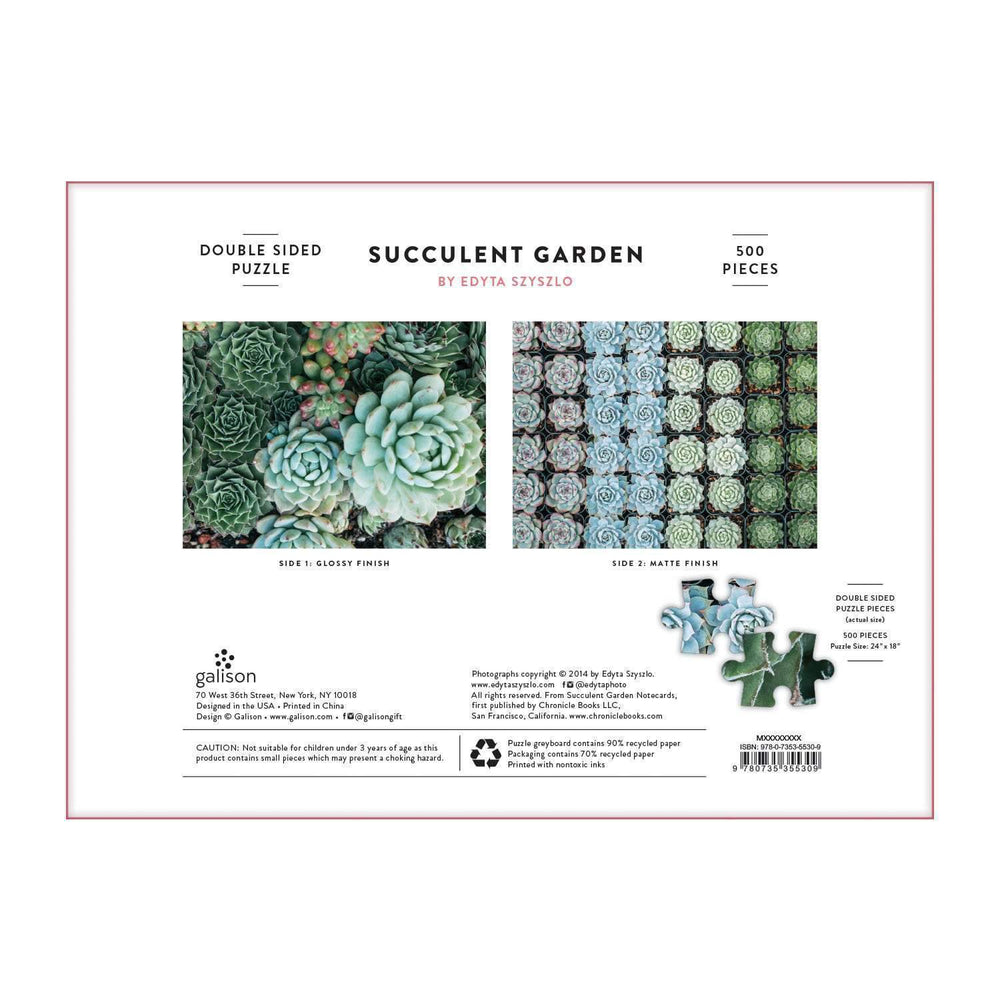Hachette - Chronicle Books PUZZLES 2 sided Succulent Garden Puzzle