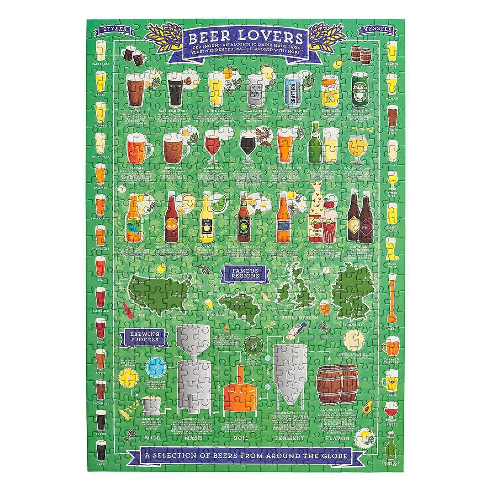 Hachette - Chronicle Books PUZZLES Beer Lover's 500 Piece Jigsaw Puzzle