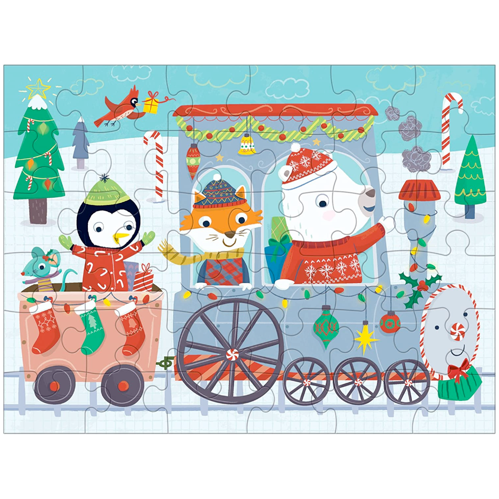 Hachette - Chronicle Books Puzzles Holiday Puzzle to Go Christmas Train 36pc