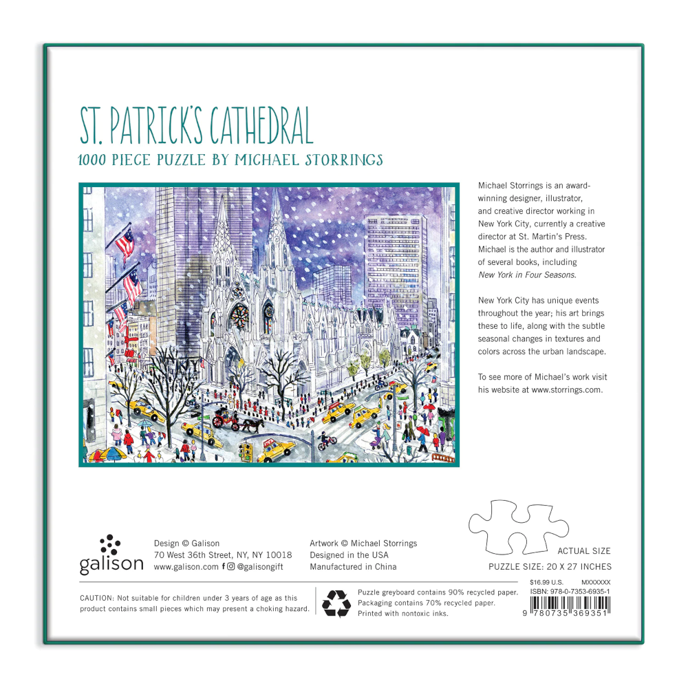 Hachette - Chronicle Books Puzzles Michael Storrings St. Patricks Cathedral 1000 pc puzzle