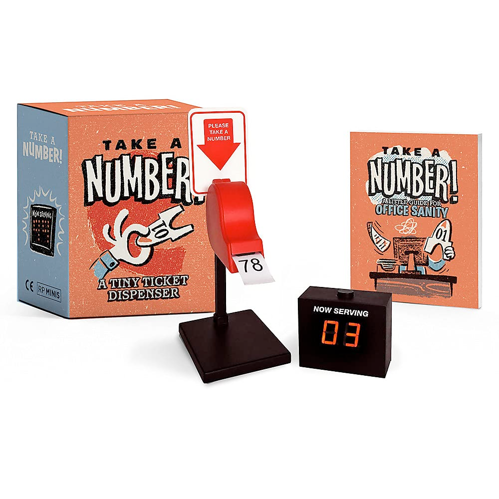 Hachette Running Press Books Take a Number! Tiny Ticket Dispenser