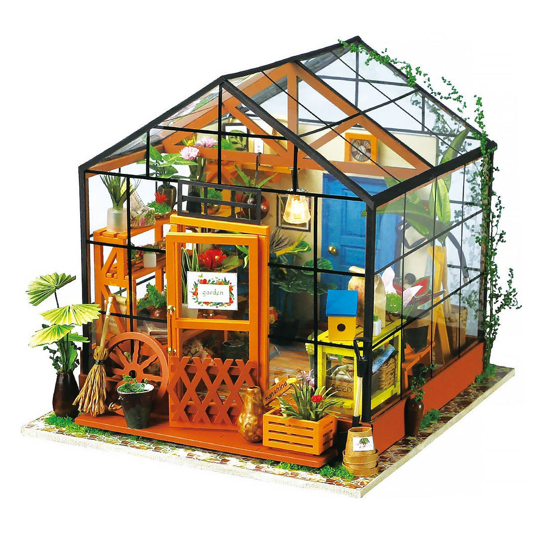 Hands Craft Arts & Crafts Cathy's Flower House DIY Miniature Dollhouse Kit