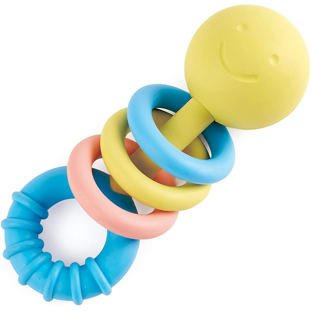 Hape Toy Infant & Toddler Rattling Rings Teether