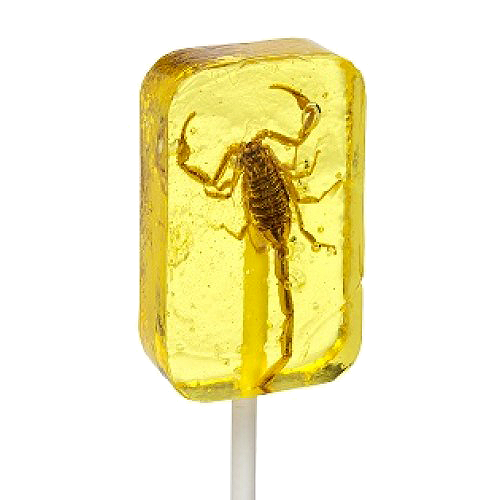 Hotlix CANDY Scorpion Sucker - real scorpion banana flavor