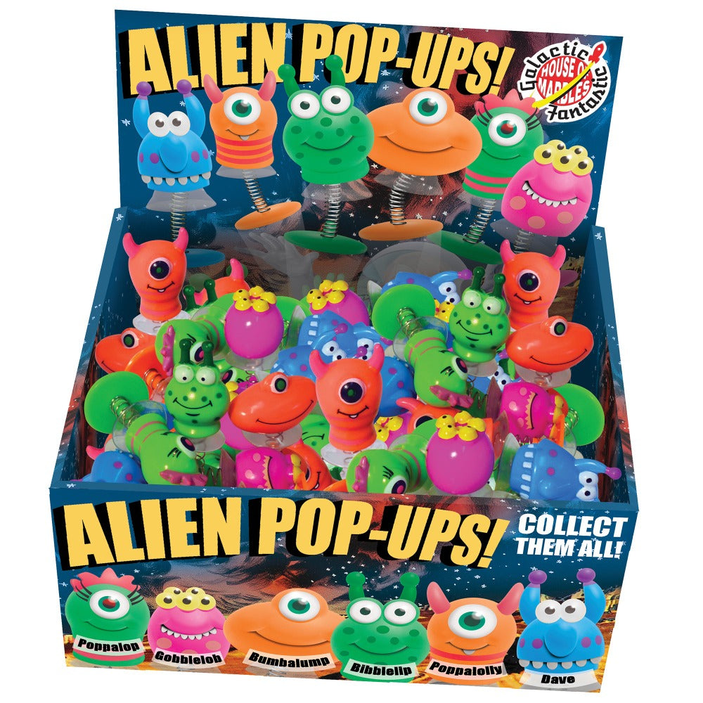 House of Marbles Toy Novelties Alien Pop Up - 1 random style