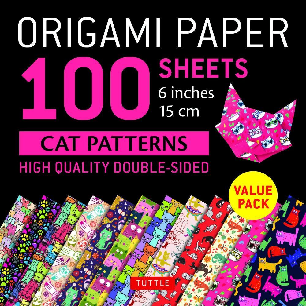 Ingram Arts & Crafts Origami Paper Sheets - Cat Patterns