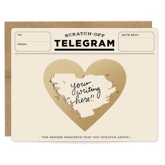 Inklings Greeting Cards Classic Telegram Scratch-off Card