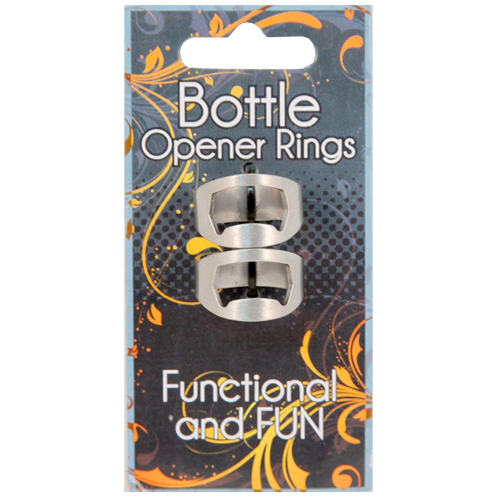 Island Dogs Toy Novelties Beer Bottle Opener Ring - 2 pack
