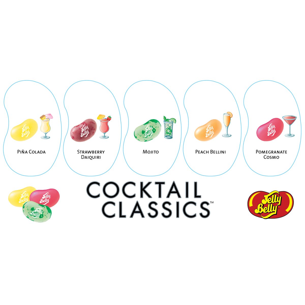 jelly belly candy cocktail classics 5 flavor jelly bean gift box funny gag gifts cocktail classics 5-flavor jelly bean gift box – off the wagon shop