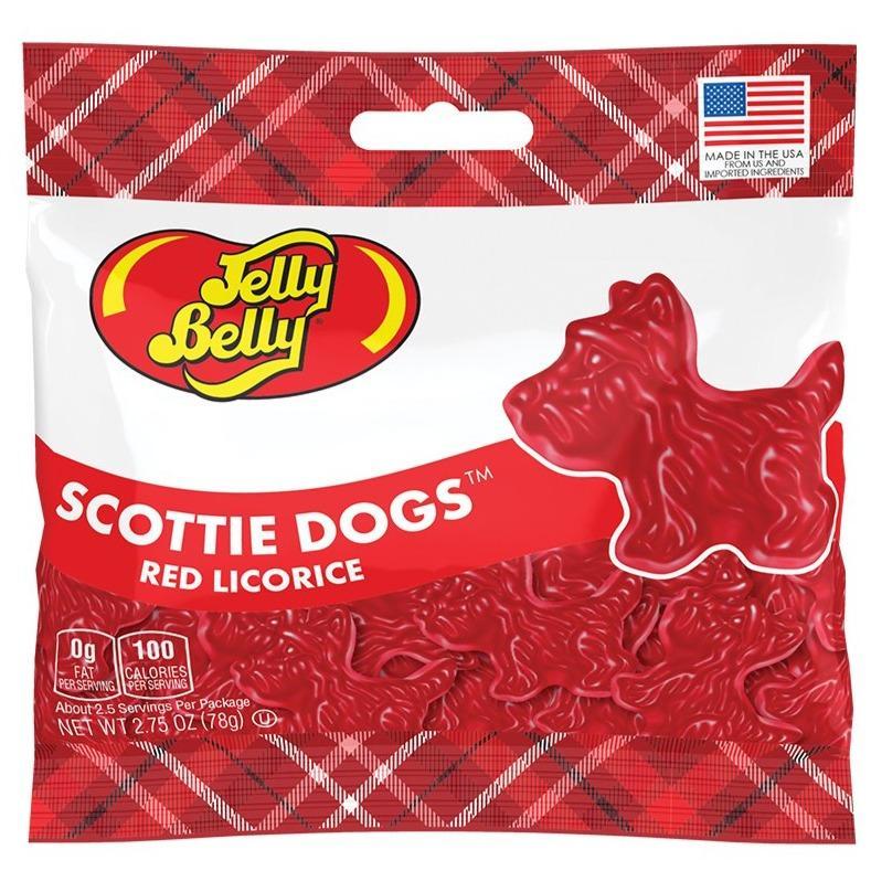 Jelly Belly Candy Scottie Dogs Red Licorice 2.75 oz Bag