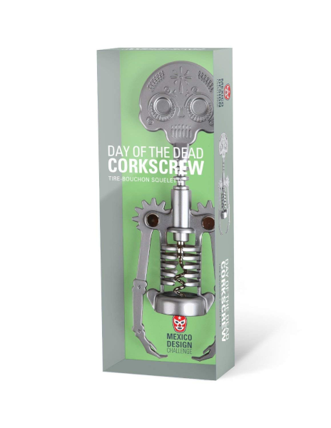 KIKKERLAND Drinkware & Mugs Day of the Dead Skull Corkscrew