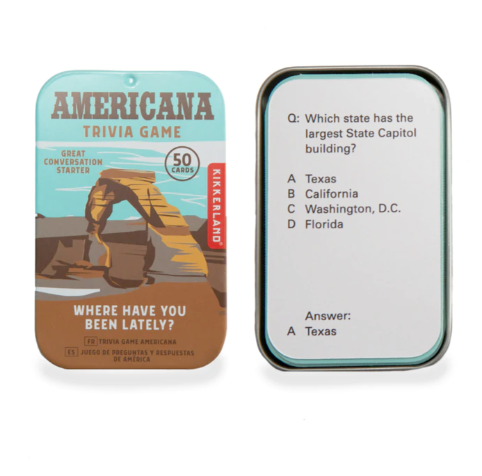 KIKKERLAND GAMES Americana Trivia Tin Game