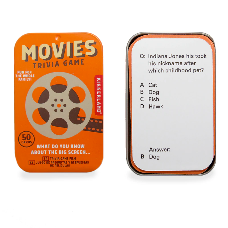 KIKKERLAND GAMES Movies Trivia Tin Game