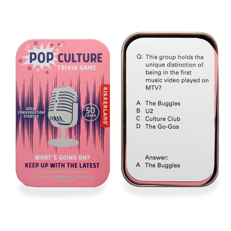 KIKKERLAND GAMES Pop Culture Trivia Tin Game