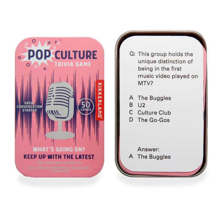 KIKKERLAND GAMES Pop Culture Trivia Tin Game