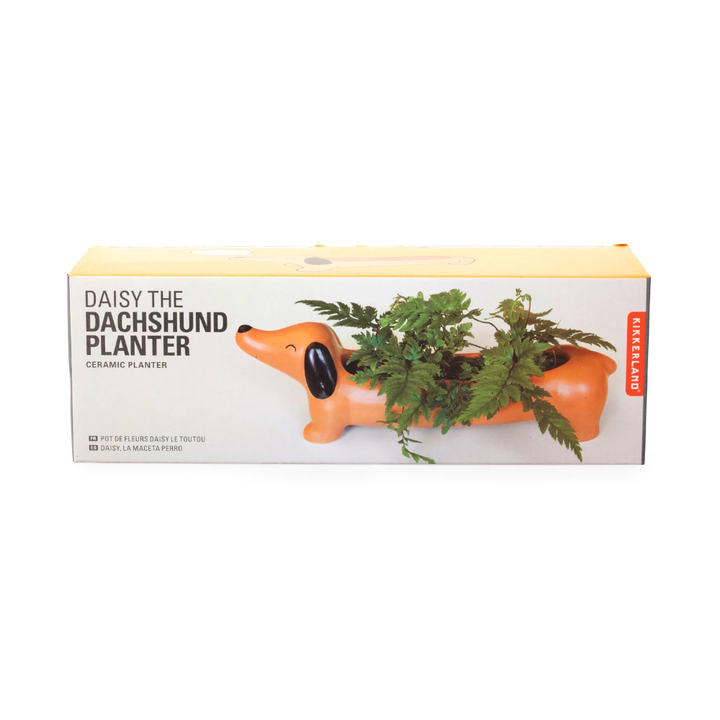 KIKKERLAND Home Decor Daisy The Dachshund Planter