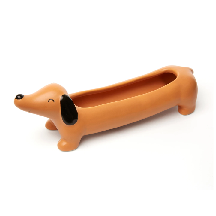 KIKKERLAND Home Decor Daisy The Dachshund Planter