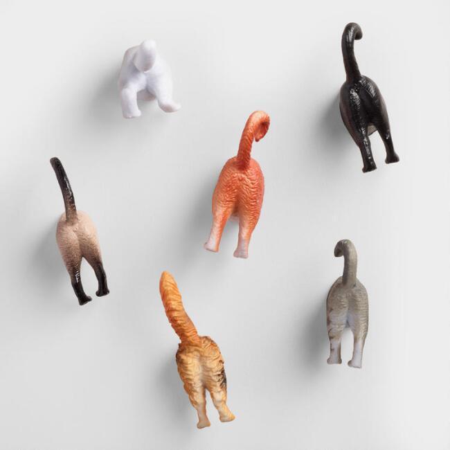 KIKKERLAND Home Office Cat Butt Magnets