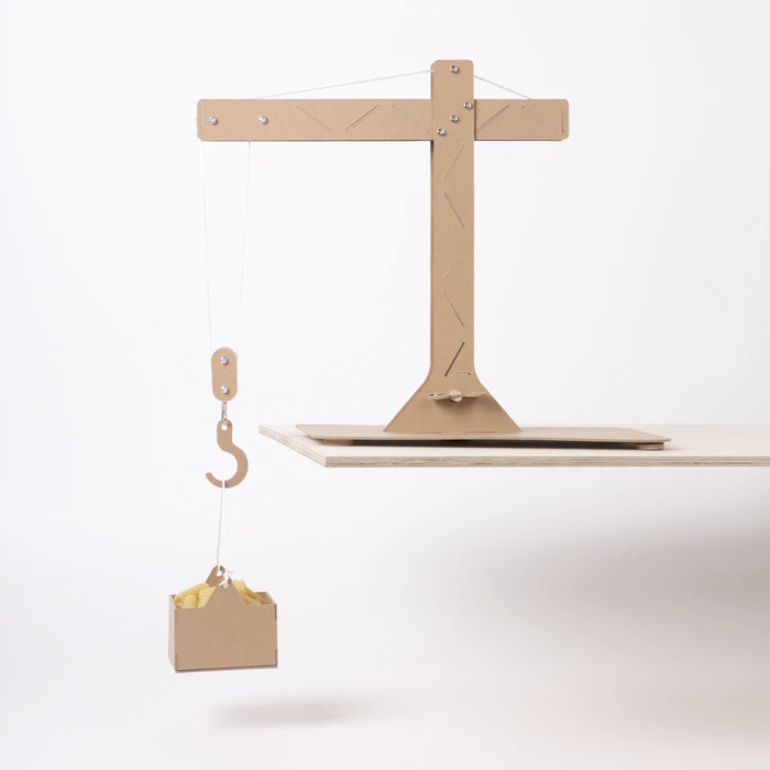 KIKKERLAND Toy Science Newton's Lab - Make Your Own Pulley Crane Kit
