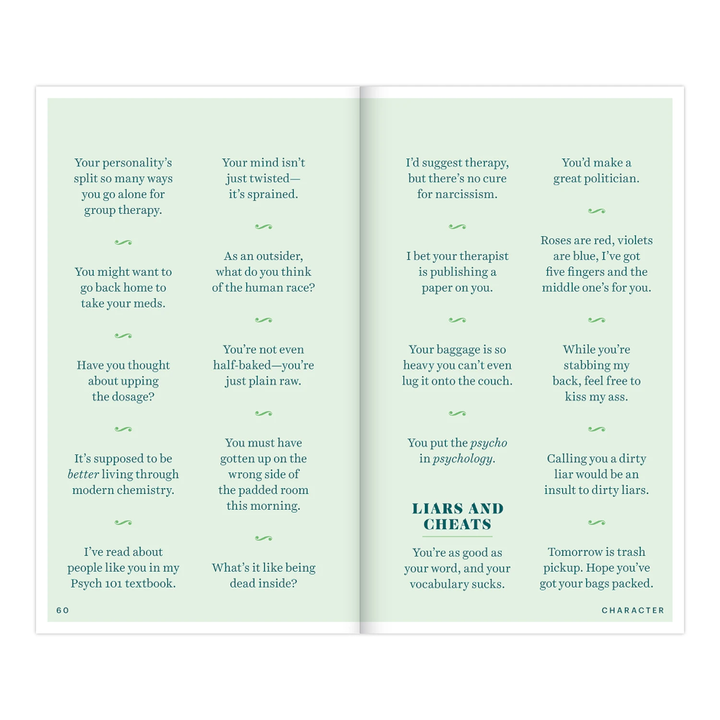 Knock Knock BOOKS Insults & Comebacks Book