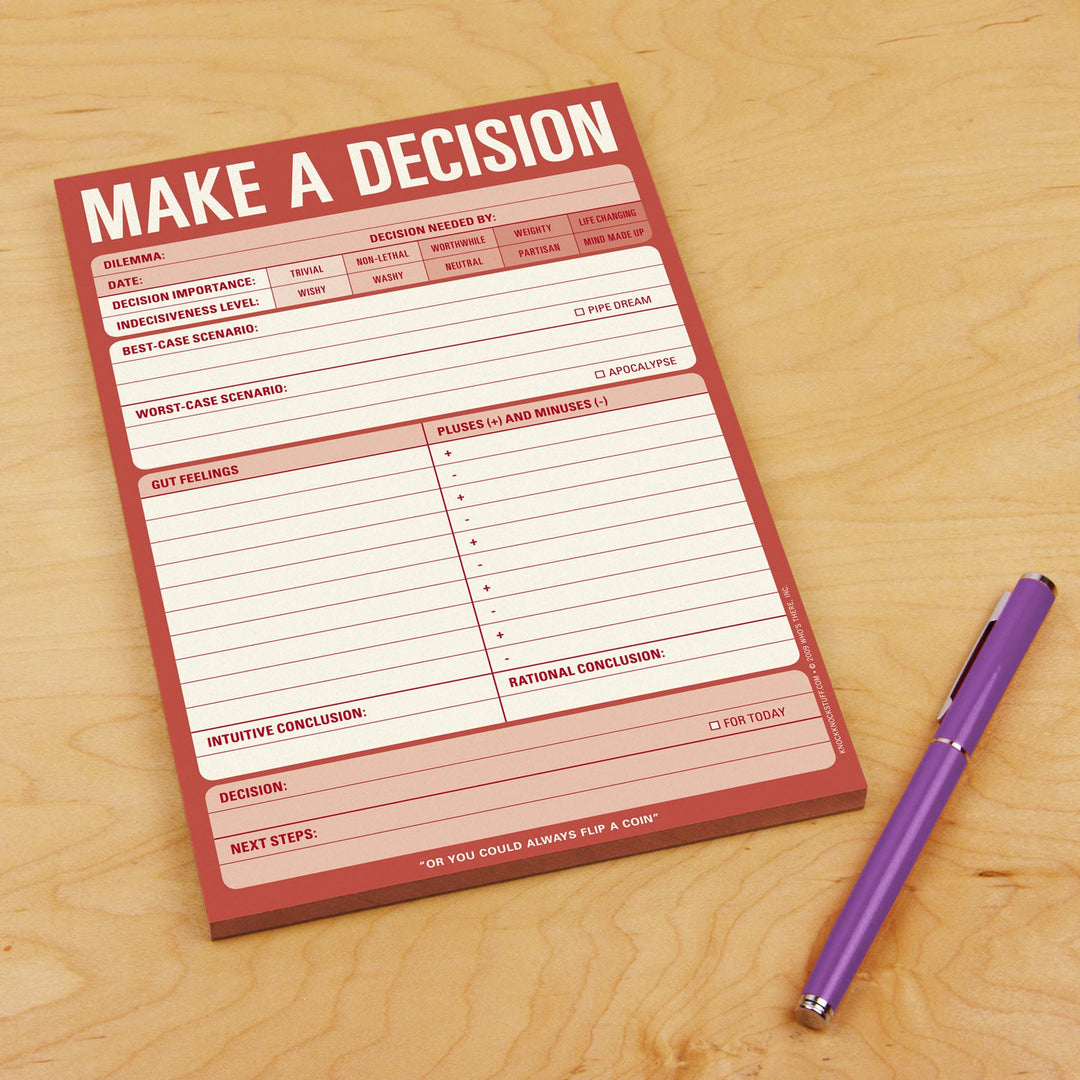 Knock Knock Office Goods Make a Decision Pad