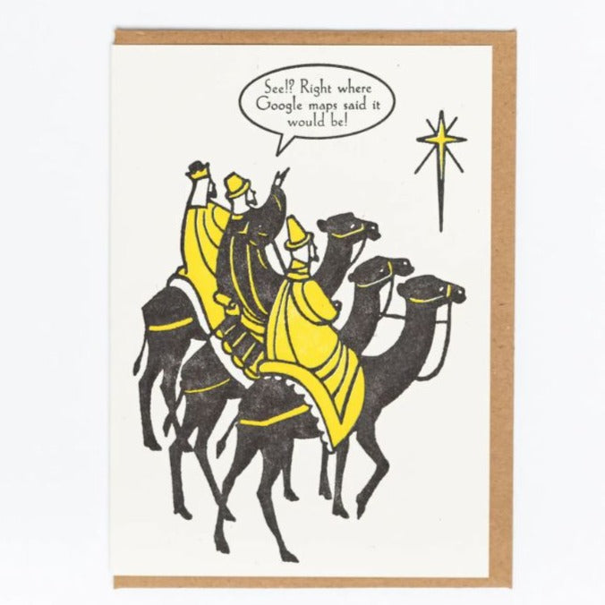 Lady Pilot Letterpress Greeting Cards Wise Men Greeting Card