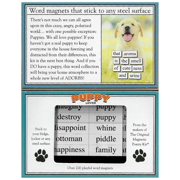 Magnetic Poetry Home Decor Puppy Lover Magnetic Poetry USA