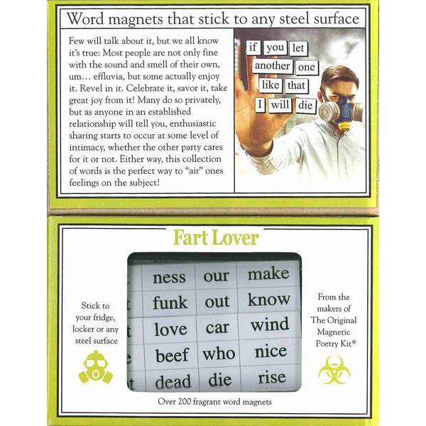 Magnetic Poetry Home Office Fart Lover Magnetic Poetry USA