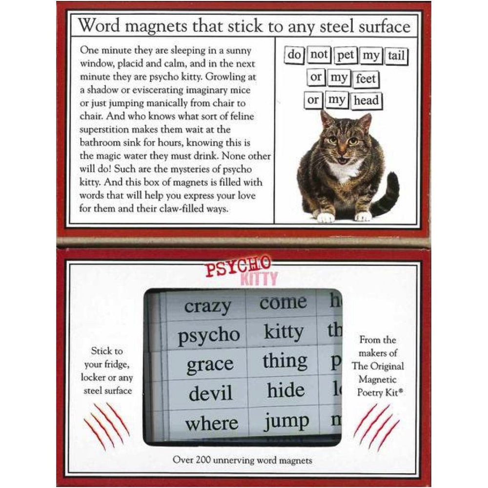 Magnetic Poetry IMPULSE - IM Magnets Psycho Kitty PMS Magnetic Poetry USA