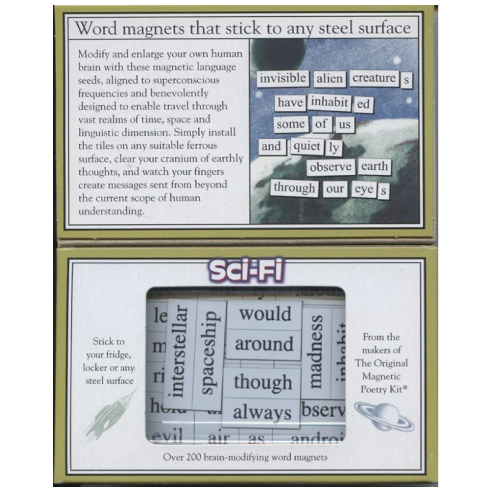 Magnetic Poetry Office Goods Sci-Fi Magnetic Poetry
