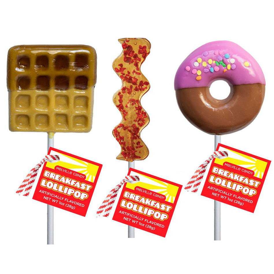 Melville Candy Candy Breakfast Lollipops - Set of 3