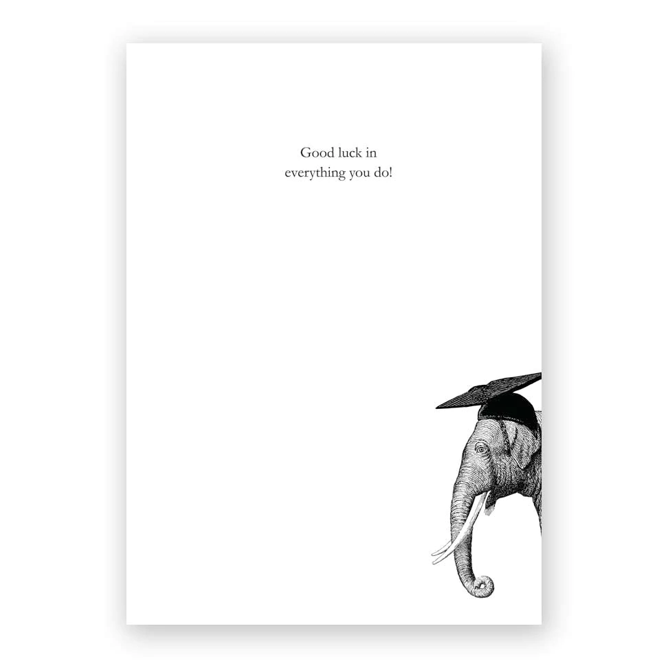 Mincing Mockingbird Greeting Cards Elephant Joining the Circus Graduation Card