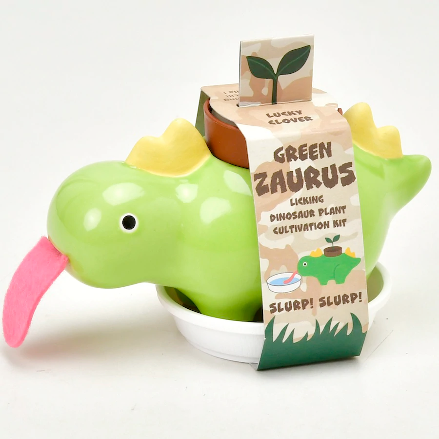 dinosaur self watering plant Green Zaurus - Self Watering Dino Pot