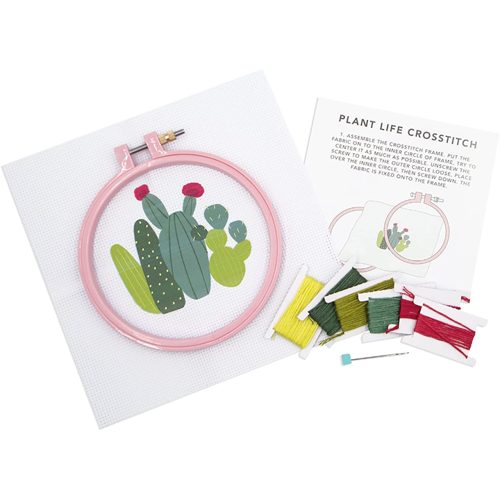 NPW Home Decor Cactus Cross Stitch Kit