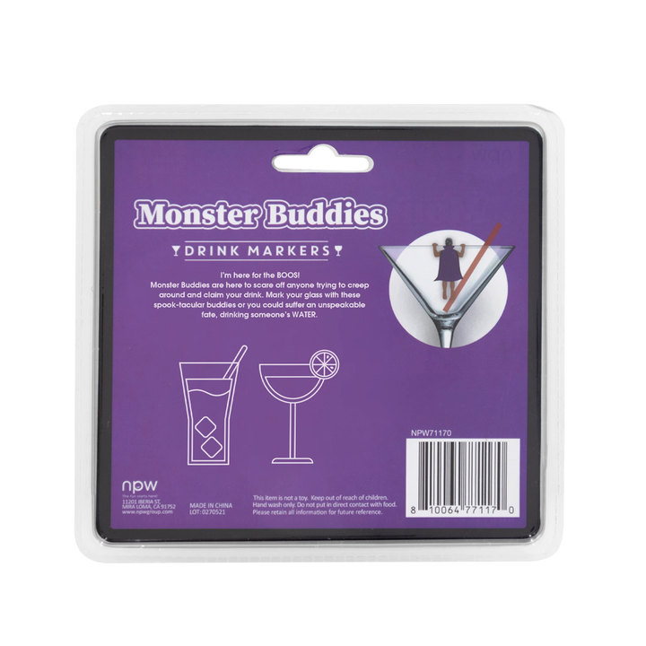 NPW Kitchen & Table Monster Buddies Drink Markers