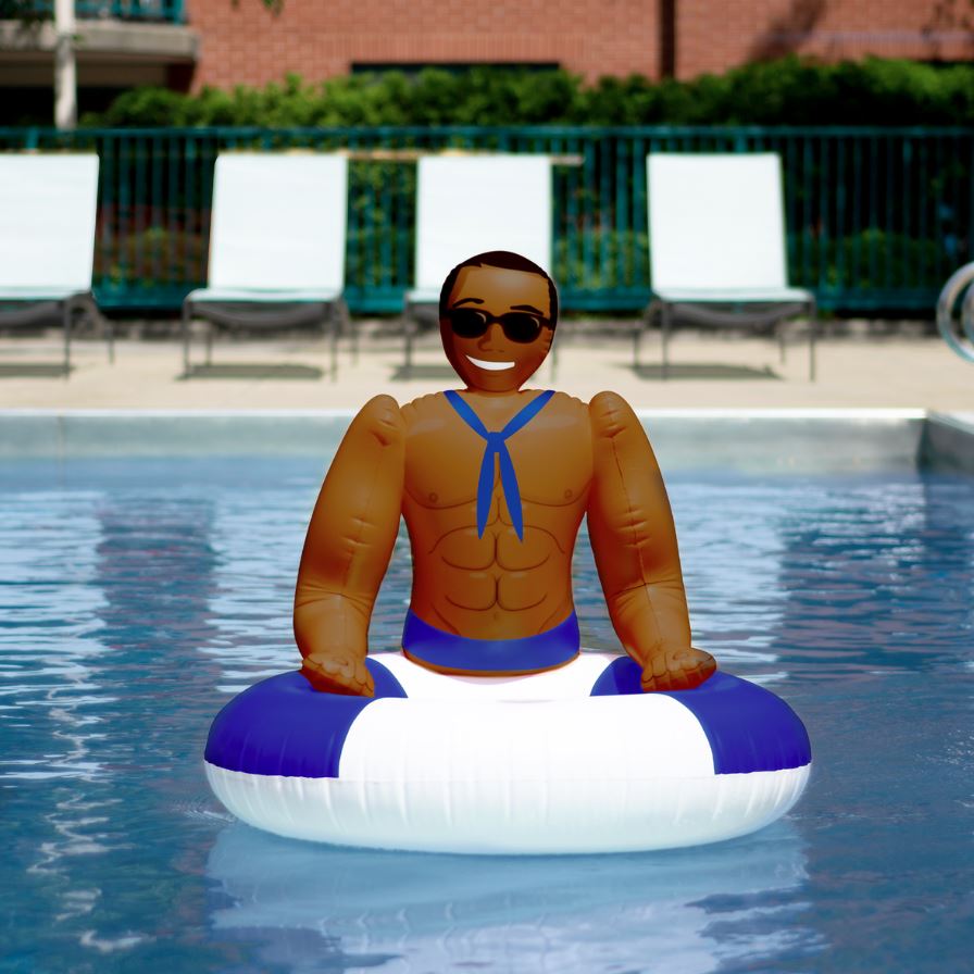 NPW Toy Outdoor Fun Inflatable Hunk Pool Float
