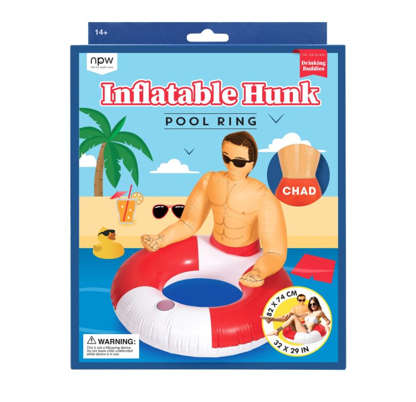 NPW Toy Outdoor Fun Inflatable Hunk Pool Float