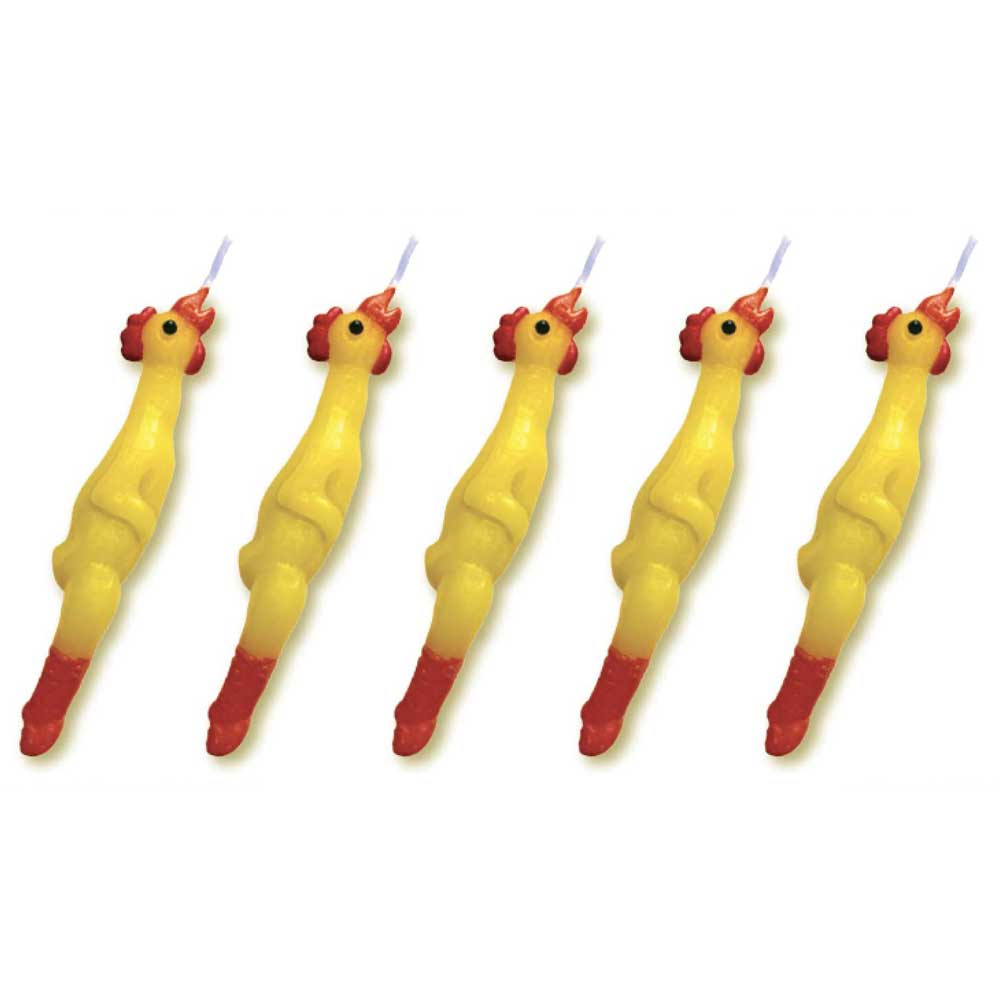 NuOp Design Funny Novelties Rubber Chicken Candles
