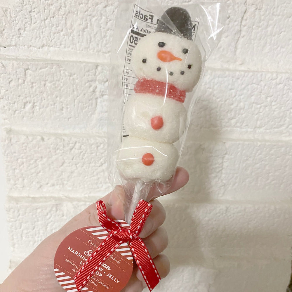 Off the Wagon Shop Candy Snowman Marshmallow Lollipop