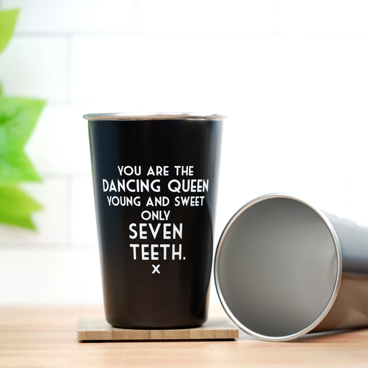Off the Wagon Shop Drinkware & Mugs Only Seven Teeth Mistaken Lyrics Tumbler