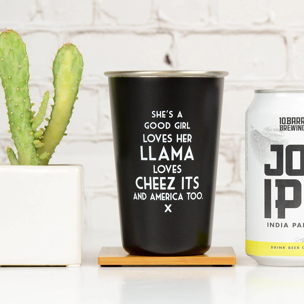 Off the Wagon Shop Drinkware & Mugs She loves her llama Mistaken Lyrics Tumbler