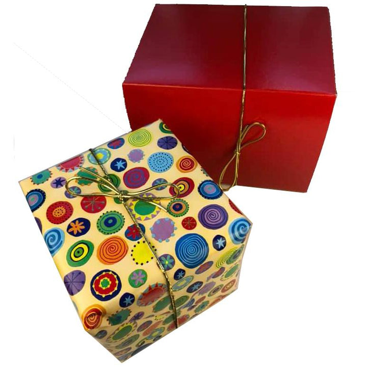 Off the Wagon Shop Gift & Flat Wrap Lemony Circles Gift Wrapping
