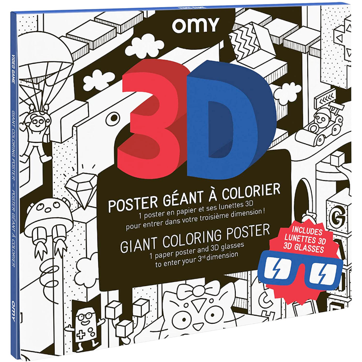 OMY Arts & Crafts 3D Coloring Poster- folded