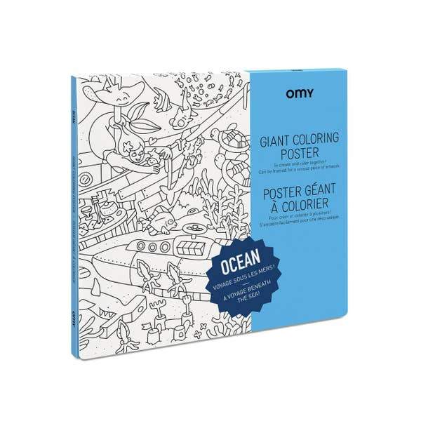 OMY Arts & Crafts Giant Ocean Coloring Poster - folded