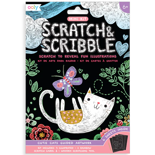 OOLY Arts & Crafts Cutie Cats Scratch & Scribble