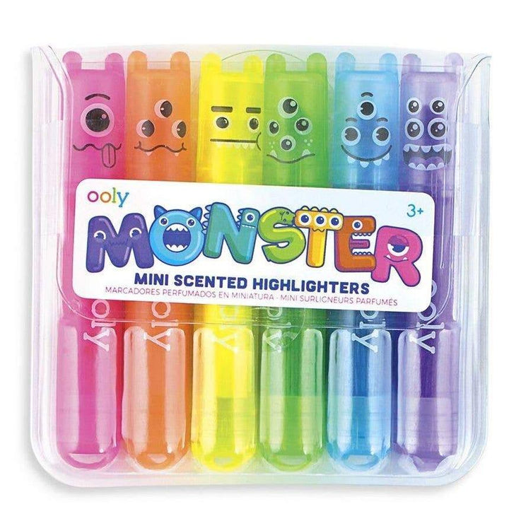 OOLY Arts & Crafts Mini Monster Scented Highlighter Markers  - Set of 6