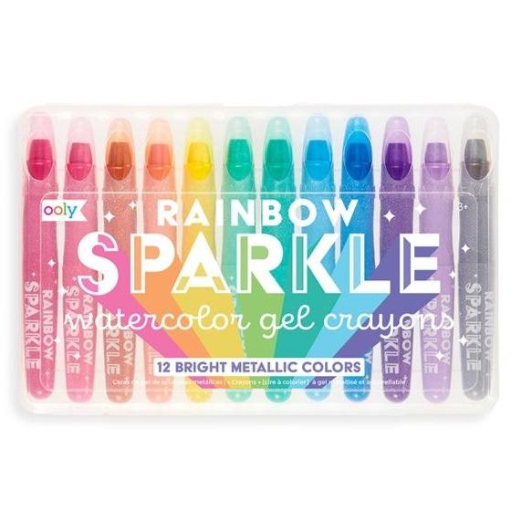 OOLY Arts & Crafts Sparkle Watercolor Gel Crayons - Set of 12